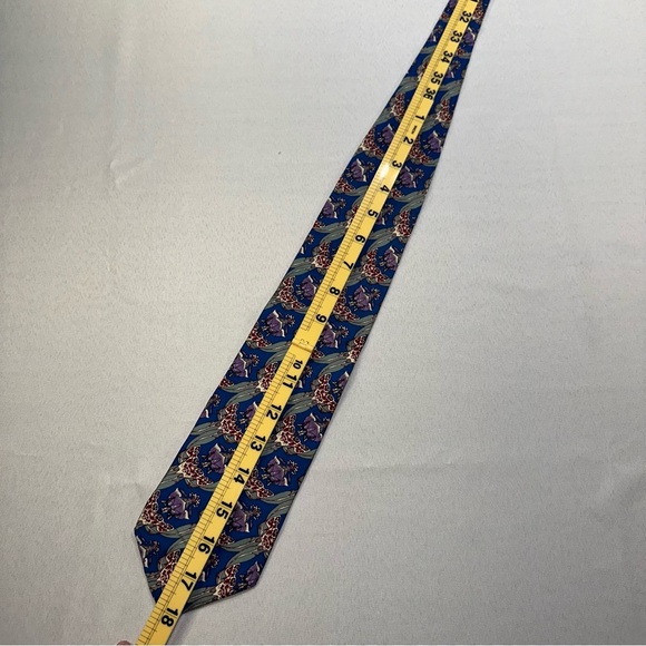 Christian Dior Monsieur Tie 100% Silk Vintage 54 Inches Long USA Art Nouveau - Picture 6 of 6